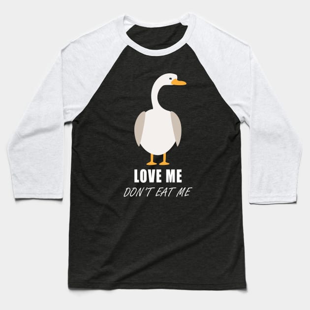 Goose - Love Me Don't Eat Me | Save Denver's Geese Baseball T-Shirt by shirtonaut